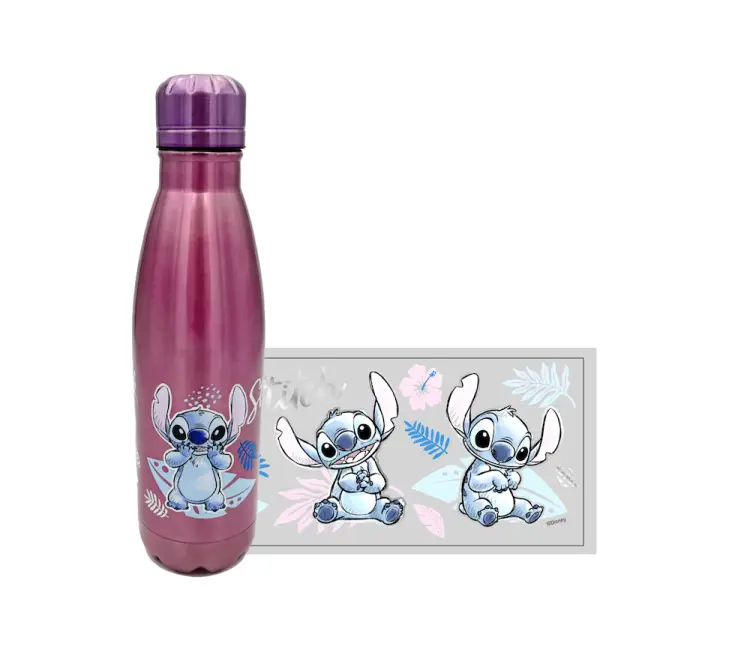 STITCH - Watercolor Metalic Pink - Butelka ze stali nierdzewnej 26oz