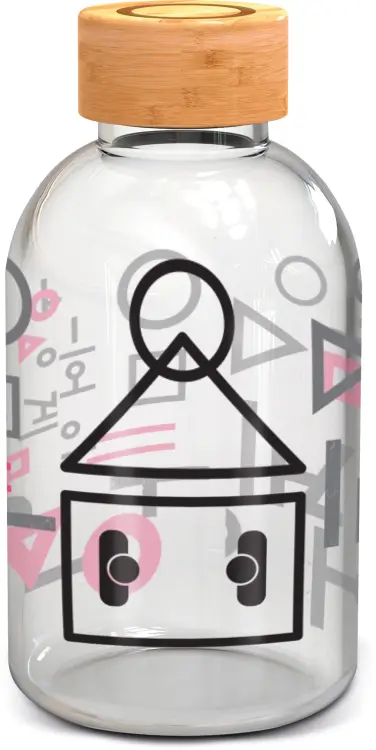 SQUID GAME - Szklana butelka - Mały rozmiar 620 ml