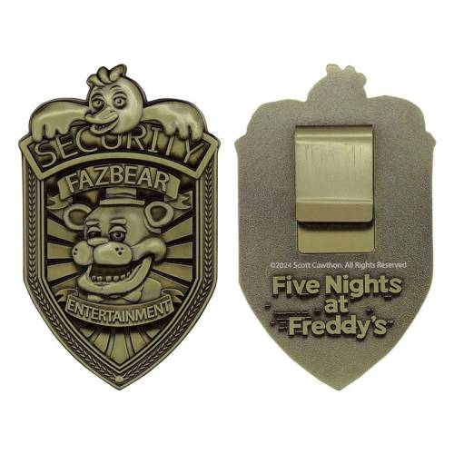Fanattik Five Nights at Freddys - Odznaka bezpieczeństwa Antique Brass
