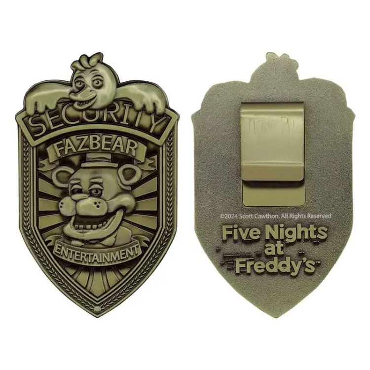 Fanattik Five Nights at Freddys - Odznaka bezpieczeństwa Antique Brass