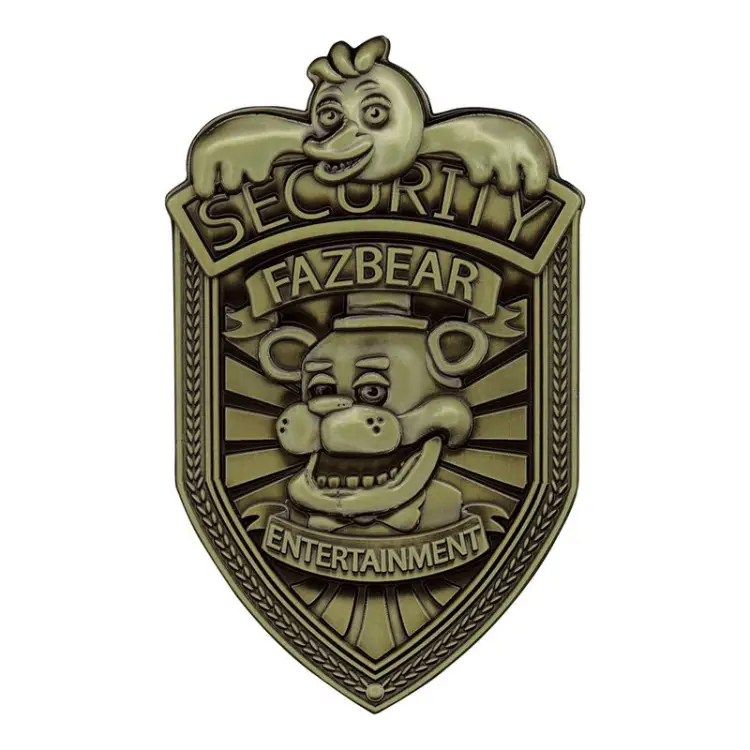 Fanattik Five Nights at Freddys - Odznaka bezpieczeństwa Antique Brass