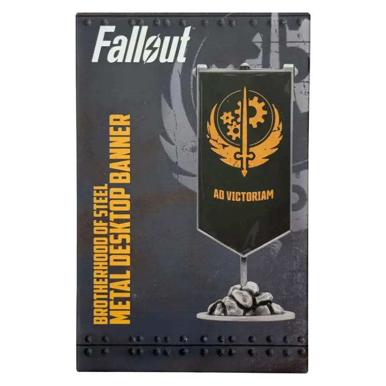 FALLOUT - Metalowy sztandar Bractwa Stali - replika z limitowanej edycji