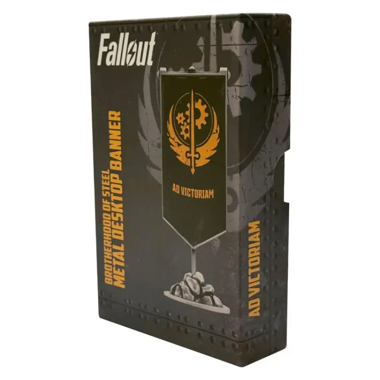 FALLOUT - Metalowy sztandar Bractwa Stali - replika z limitowanej edycji