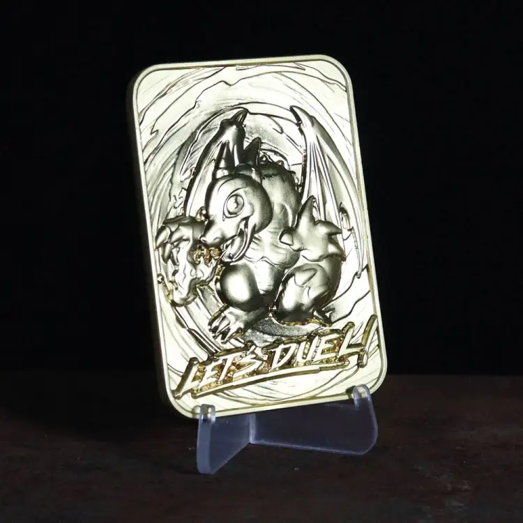 YU-GI-OH! - Baby Dragon - pozłacany metalowy kolekcjoner kart