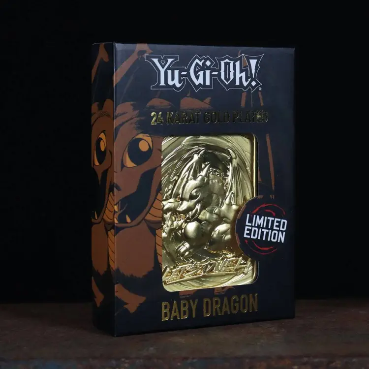YU-GI-OH! - Baby Dragon - pozłacany metalowy kolekcjoner kart