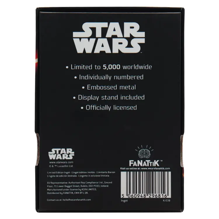 STAR WARS 5 - Luke i Darth Vader - sztabka z limitowanej edycji