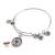 MARVEL - Damska bransoletka z łańcuszkiem ze stali nierdzewnej Spider-Man Expandable Charm Bracelet
