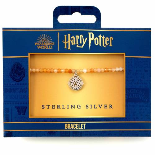 HARRY POTTER - Zaklinacz Czasu - Srebrna bransoletka z zawieszką i perłami