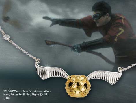 HARRY POTTER - Naszyjnik ze złotym zniczem Quidditcha