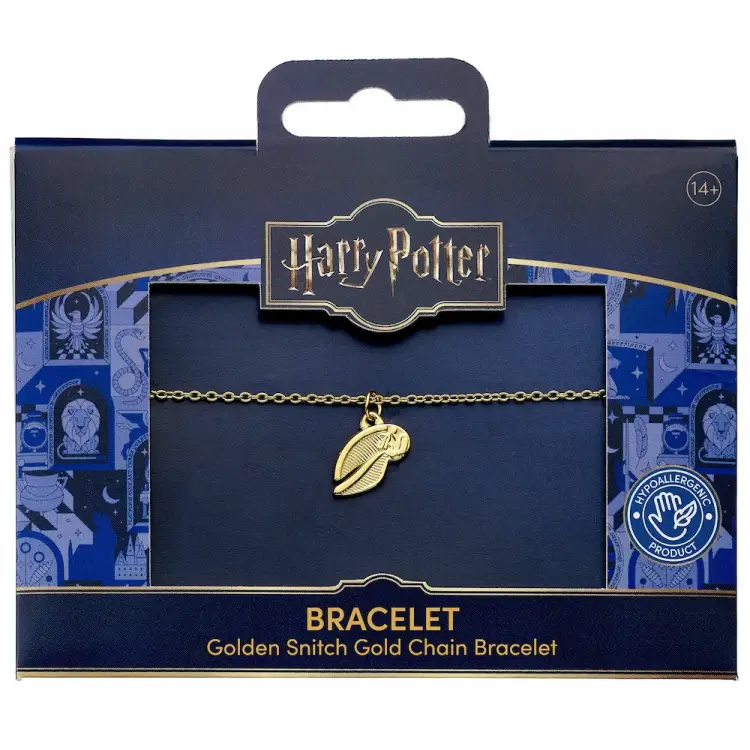 HARRY POTTER - Złoty Czarodziej - Złota bransoletka ze stali nierdzewnej