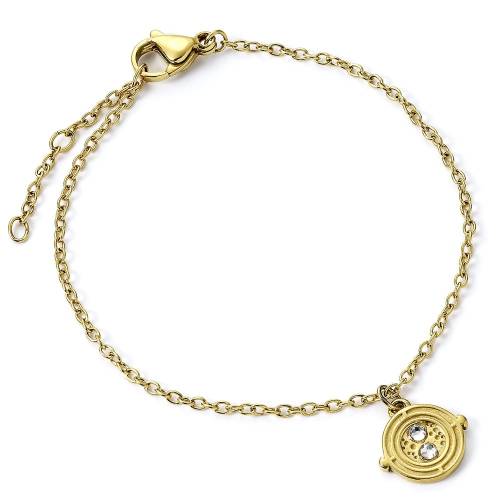 HARRY POTTER - Time Turner - Złota bransoletka ze stali nierdzewnej