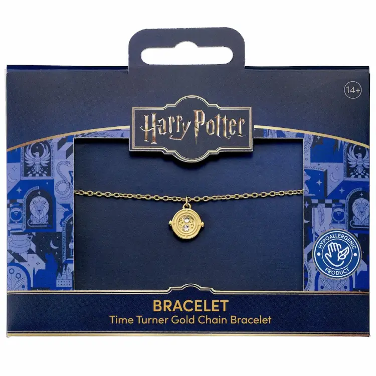 HARRY POTTER - Time Turner - Złota bransoletka ze stali nierdzewnej