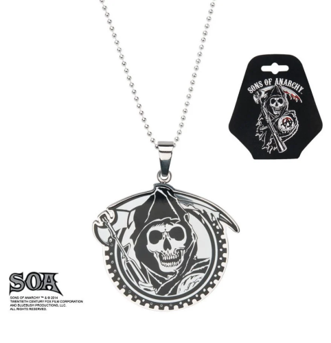 SONS OF ANARCHY - Grim Reaper Geard z zawieszkami Gunsickle z łańcuszkiem