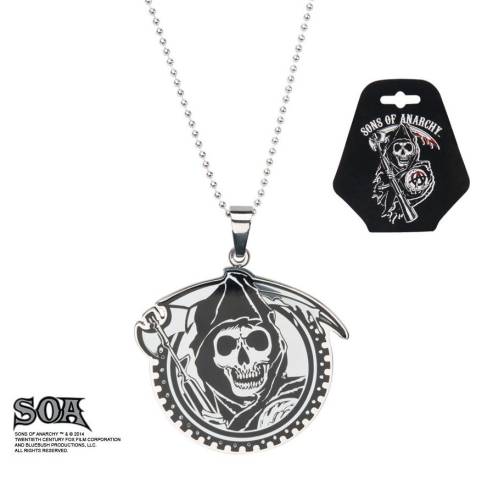 SONS OF ANARCHY - Grim Reaper Geard z zawieszkami Gunsickle z łańcuszkiem