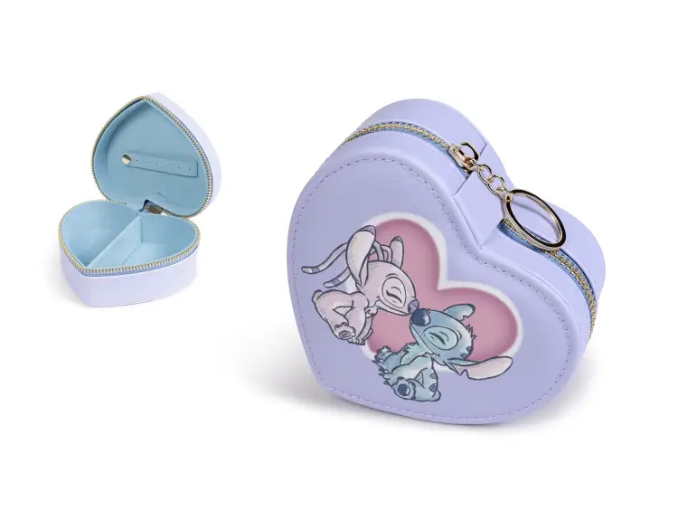 STITCH & ANGEL - Pudełko na biżuterię Zip Love Haert