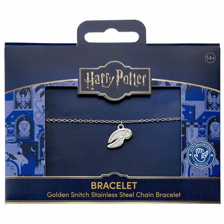 HARRY POTTER - Złoty Czarodziej - Srebrna bransoletka ze stali nierdzewnej