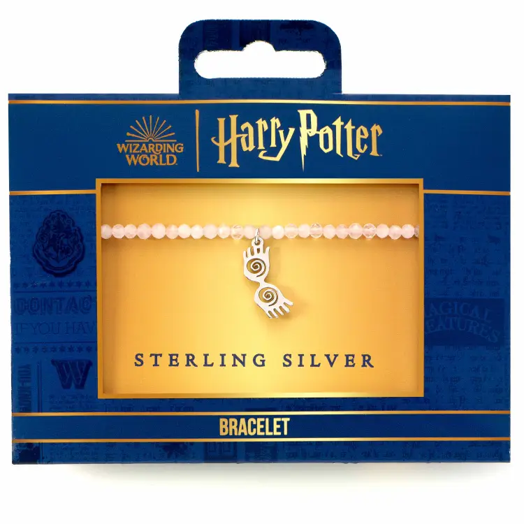 HARRY POTTER - Luna Gasses - Srebrna bransoletka z zawieszką i perłami