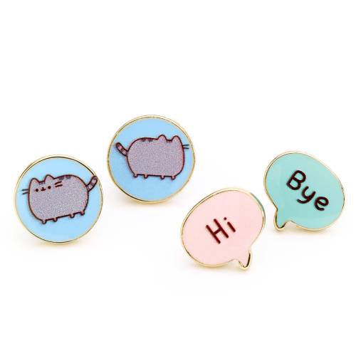 PUSHEEN - Hi & Bye - zestaw 2 kolczyków sztyftów