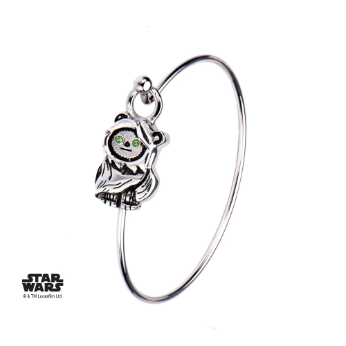 STAR WARS - Damska bransoletka ze stali szlachetnej 3D Ewok Bangle