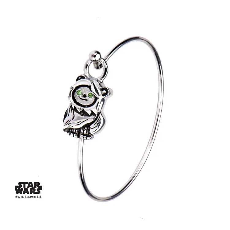 STAR WARS - Damska bransoletka ze stali szlachetnej 3D Ewok Bangle