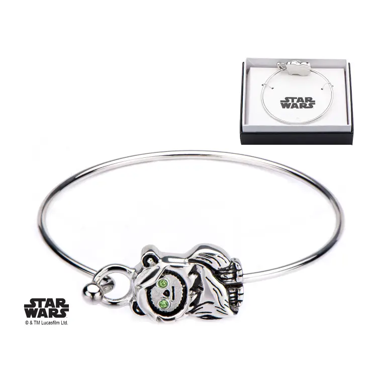 STAR WARS - Damska bransoletka ze stali szlachetnej 3D Ewok Bangle