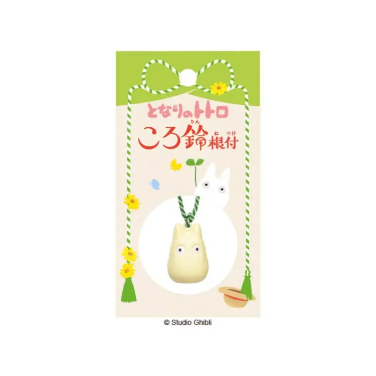 MY NEIGHBOR TOTORO - Biały Totoro - Pasek z dzwoneczkiem Netsuke