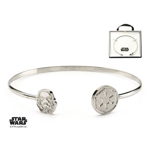 STAR WARS - damska bransoletka ze stali nierdzewnej Stormtrooper Cuff Bangle