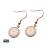 STAR WARS - złote kolczyki z haczykiem z symbolem Imperium ze stali nierdzewnej