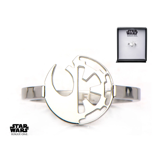 STAR WARS - Damski pierścionek ze stali nierdzewnej Rebel Empire Cut - Rozmiar 6