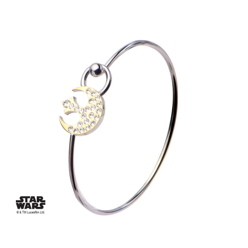 STAR WARS - Bransoletka z symbolem Sojuszu Rebeliantów i przezroczystym klejnotem