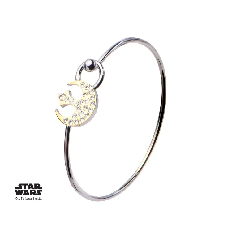 STAR WARS - Bransoletka z symbolem Sojuszu Rebeliantów i przezroczystym klejnotem