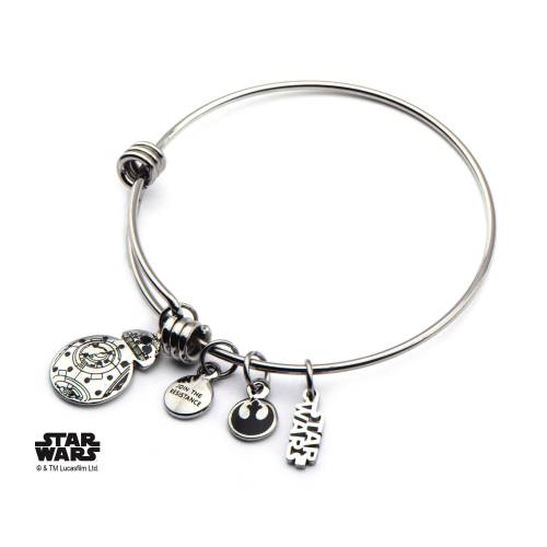 STAR WARS - Bransoletka z zawieszką BB-8 Inox 316L