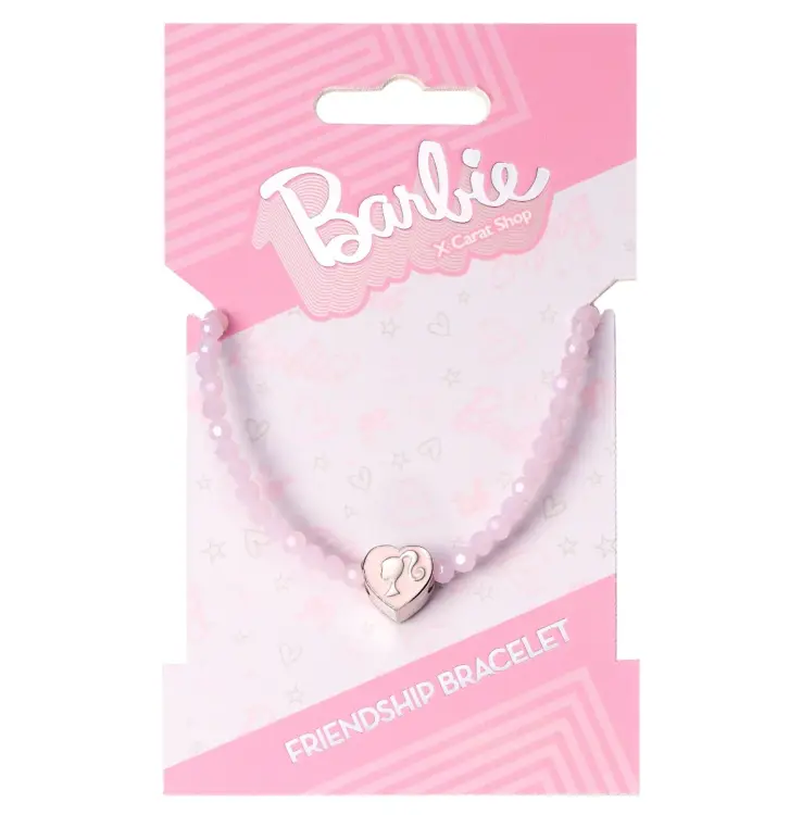 BARBIE - Różowa bransoletka z koralików - Haert