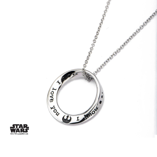 STAR WARS - Naszyjnik Mobius ze stali nierdzewnej WIEM, ŻE CIĘ KOCHAM