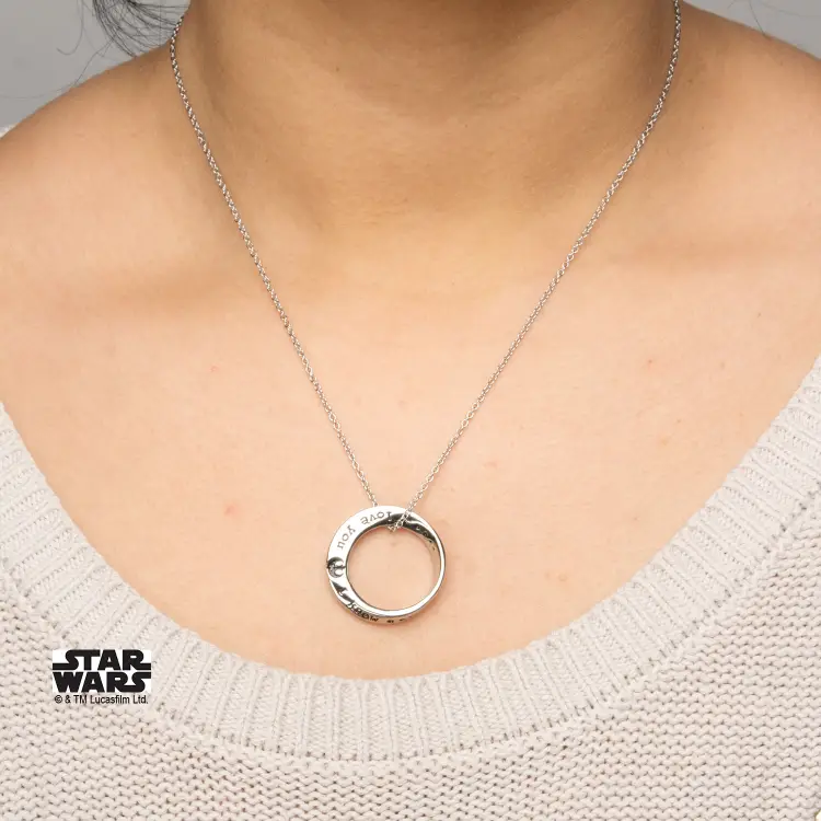 STAR WARS - Naszyjnik Mobius ze stali nierdzewnej WIEM, ŻE CIĘ KOCHAM