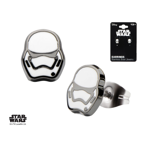 STAR WARS - kolczyk z emaliowanymi ćwiekami Stormtrooper Ep.7