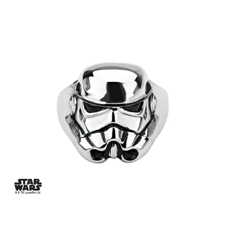 STAR WARS - Męski pierścionek ze stali nierdzewnej 3D Stormtrooper - Rozmiar 11