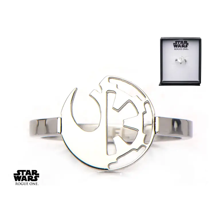 STAR WARS - Damski pierścionek ze stali nierdzewnej Rebel Empire Cut - Rozmiar 7