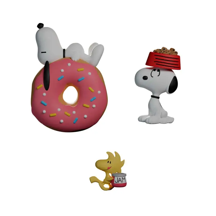 SNOOPY - Zestaw 3 magnesów