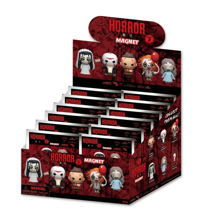 WB HORRORS - Seria 2 - Magnesy piankowe 3D w ślepych torebkach (display 12 szt.)