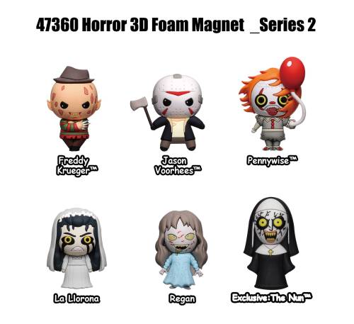 WB HORRORS - Seria 2 - Magnesy piankowe 3D w ślepych torebkach (display 12 szt.)