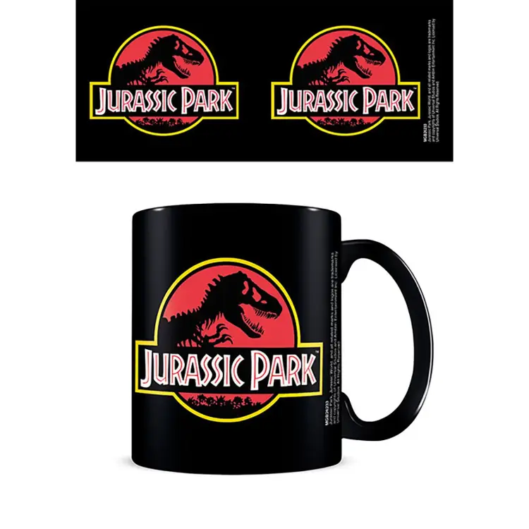JURASSIC PARK - Logo - Czarny kubek 11 uncji