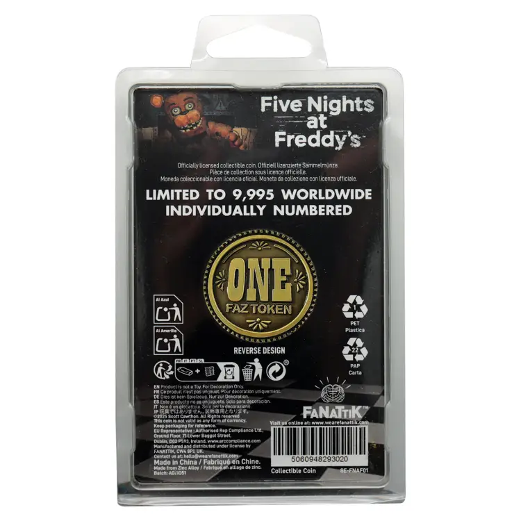 Fanattik Five Nights at Freddys - Fazbear - Moneta z Limitowanej Edycji