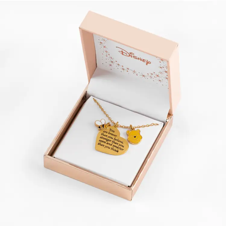 WINNIE THE POOH - Love - Naszyjnik z platerowanego mosiądzu