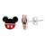 MINNIE + MICKEY - Para kolczyków sztyftów - posrebrzany mosiądz