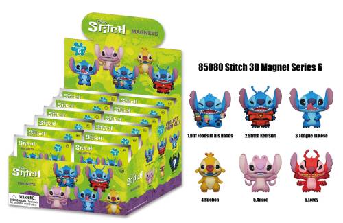STITCH - Seria 6 - Magnesy piankowe 3D w ślepych torebkach (display 12 szt.)