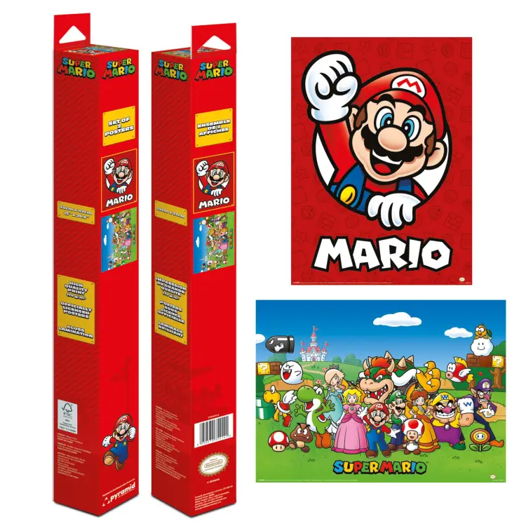 SUPER MARIO - Zestaw 2 plakatów 52 x 38 cm