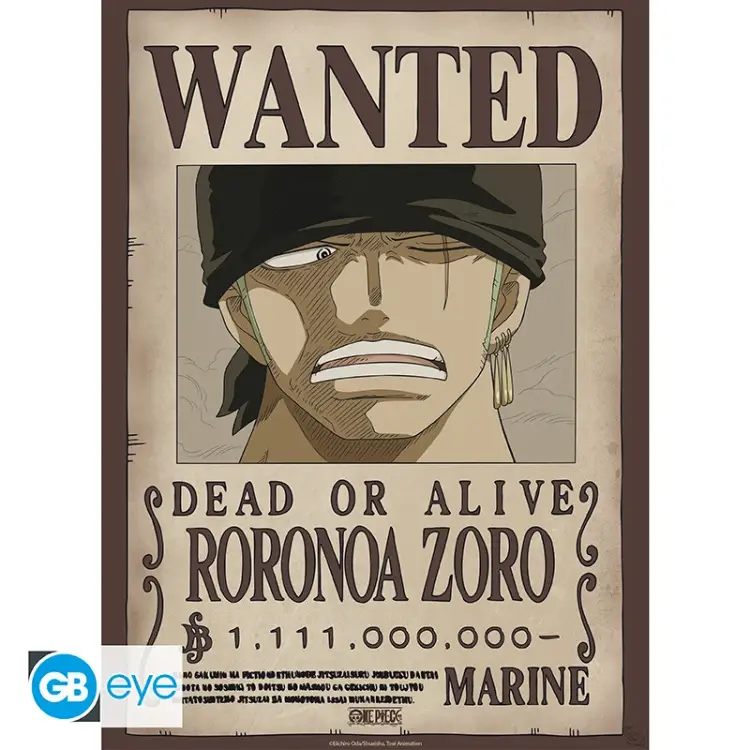 ONE PIECE - Wanted Luffy & Zoro - Zestaw 2 plakatów "52x38