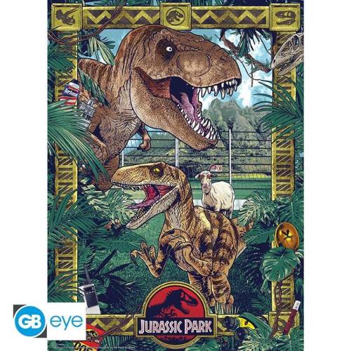 JURASSIC PARK - Bramy i bioróżnorodność - Zestaw 2 plakatów chibi "52x38
