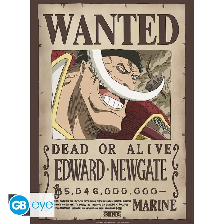ONE PIECE - Wanted Roger & Whitebeard - Zestaw 2 plakatów "52x38